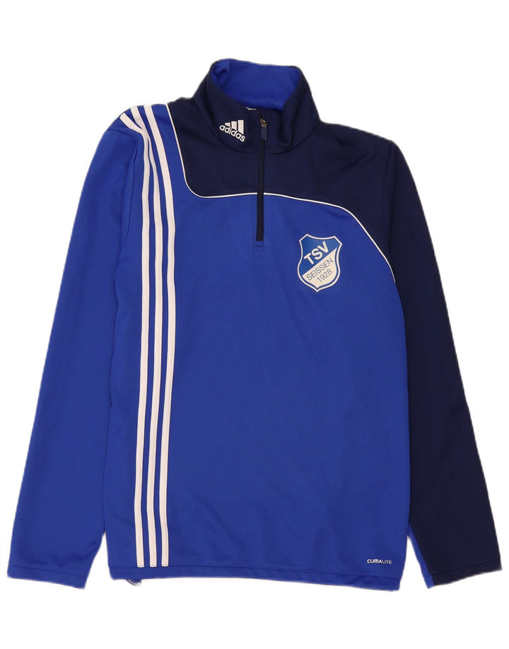 Adidas Męskie Climalite Pullover Dres Top Średni Niebieski Colorblock