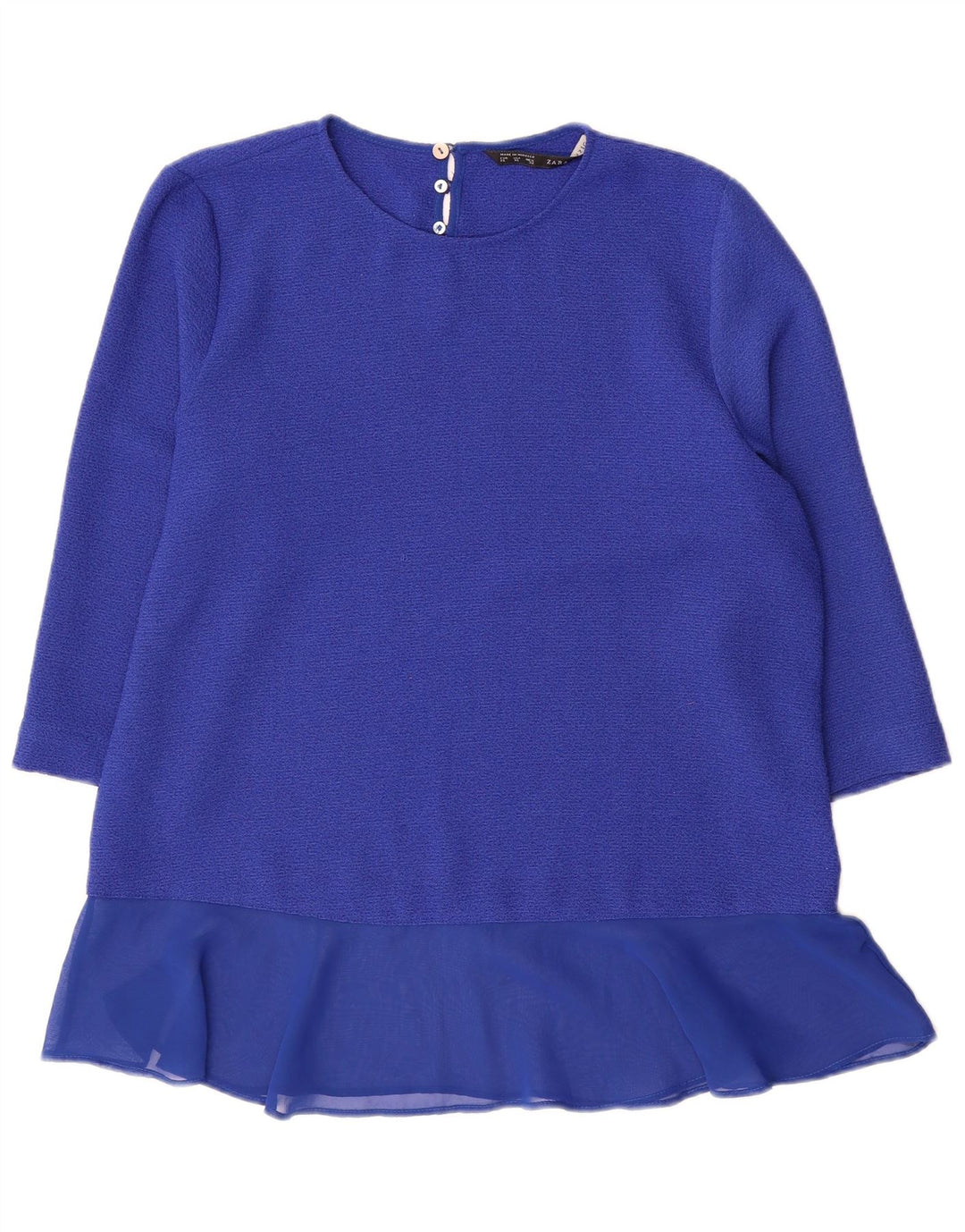 Bluzka damska Zara z rękawem 3/4, UK 18 XL, niebieska