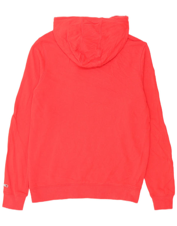 Męski sweter z kapturem i grafiką Tommy Hilfiger XL, czerwony, bawełniany