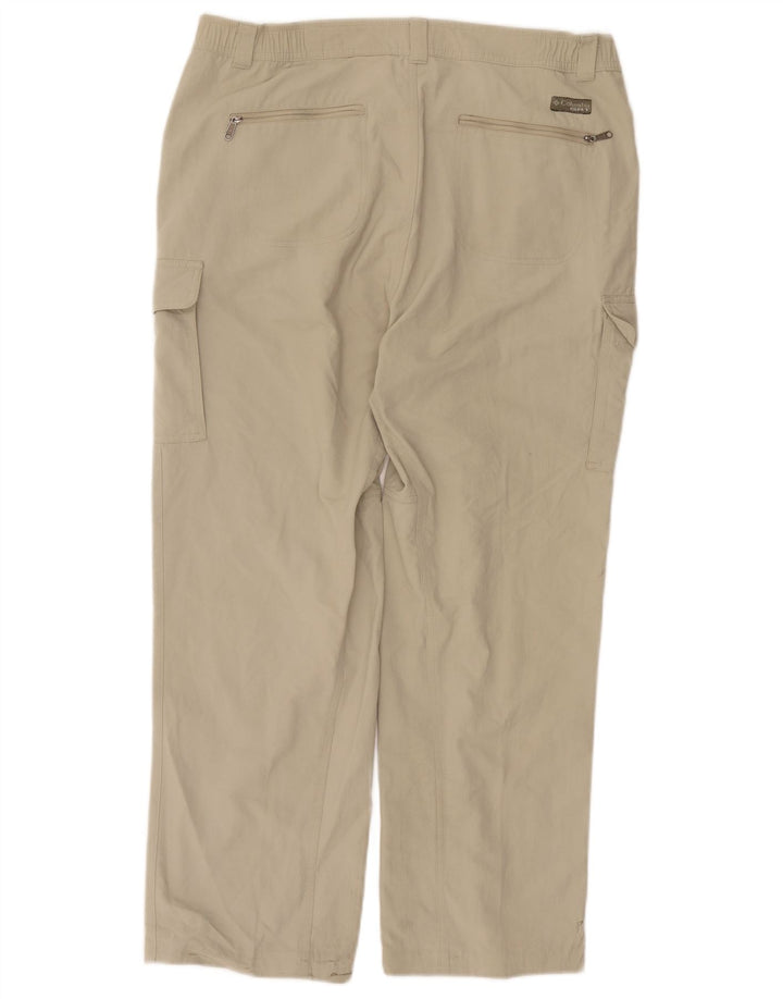 Męskie proste spodnie cargo Columbia W30 L28, beżowy nylon