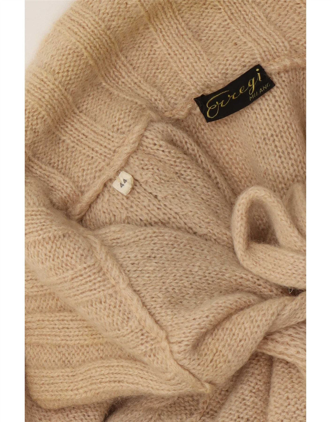 Vintage damski sweter kardigan IT 44 średni beż