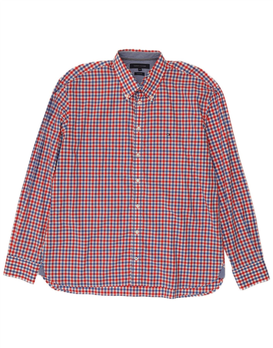 Koszula męska Tommy Hilfiger o dopasowanym kroju 2XL, bawełniana czerwona kratka