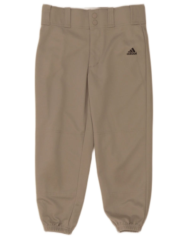 Adidas Chłopięce Capri Dresowe Spodnie Joggery 8-9 Lat Mały Szary Poliester