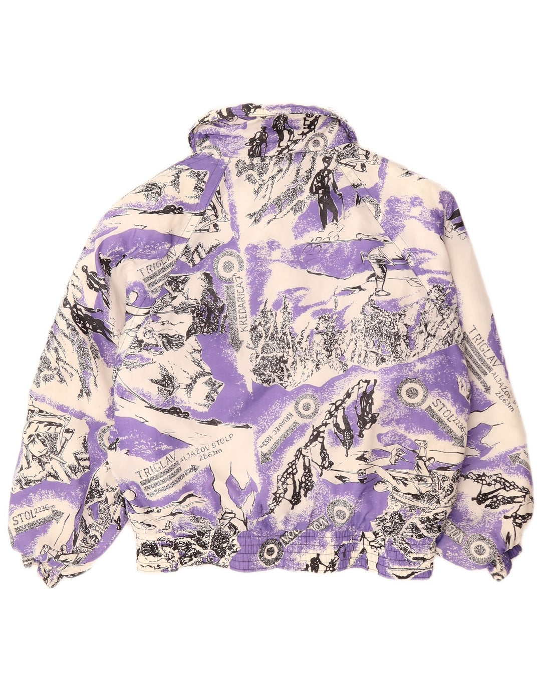 Damska kurtka narciarska YASSA Graphic UK 18 XL w kolorze fioletowym