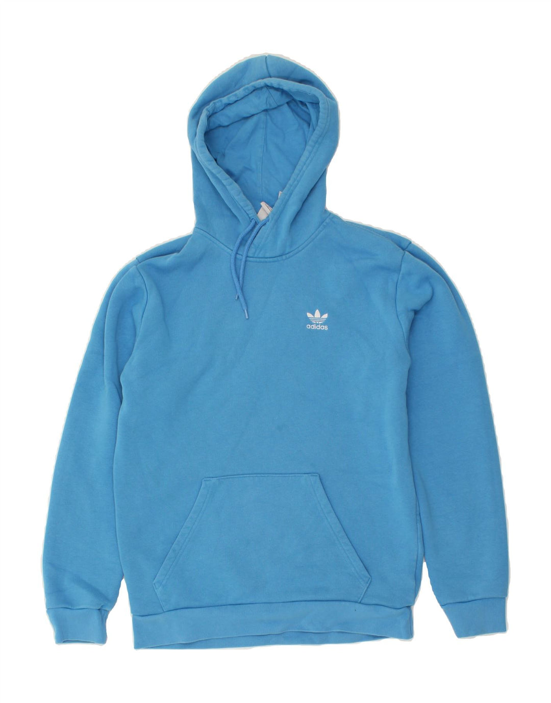 ADIDAS Mens Hoodie Jumper Small Blue Cotton Vintage Adidas and Second-Hand Adidas from Messina Hembry 