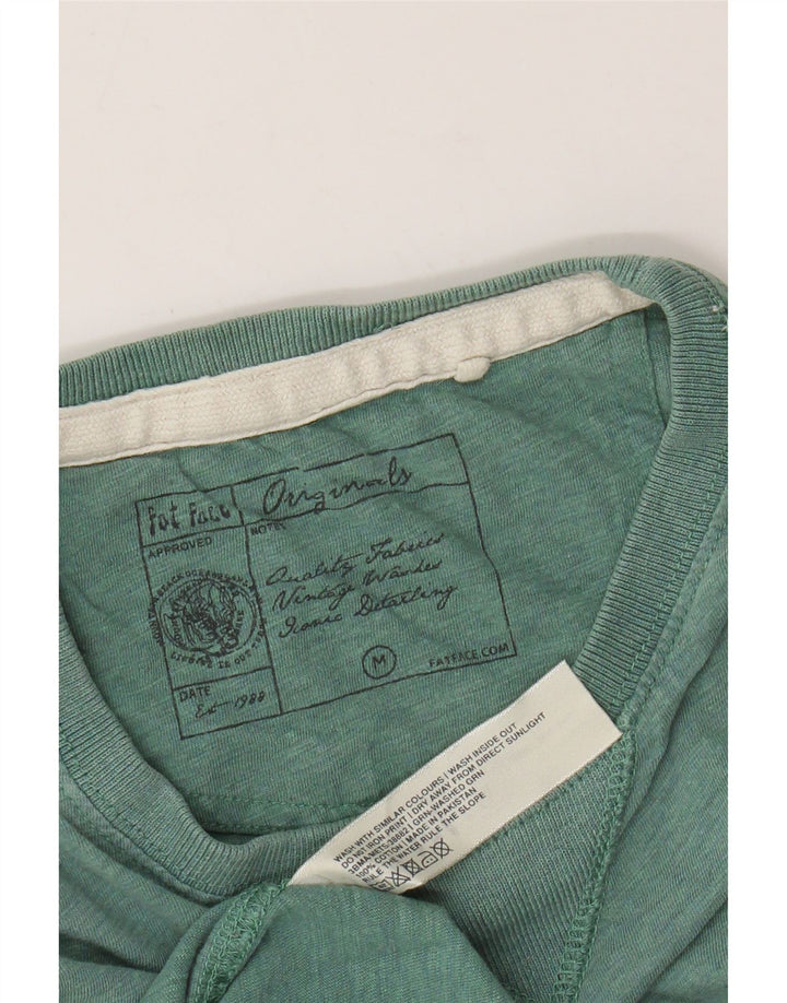 Koszulka męska FAT FACE Top, średnia, turkusowa bawełna z plamkami