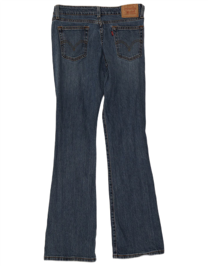 Damskie jeansy Levi's 518 Super Low Bootcut US 7 Medium W28 L31 Niebieska bawełna