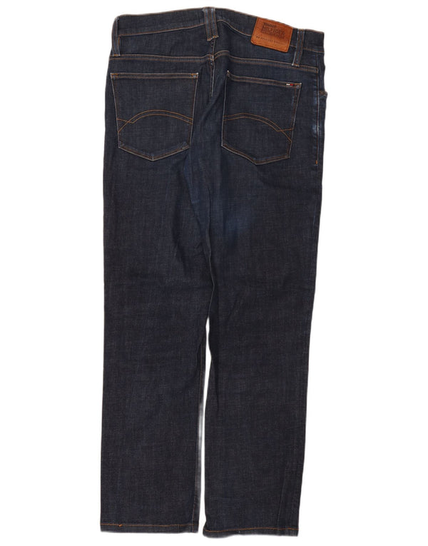 Męskie proste dżinsy Tommy Hilfiger W34 L30 Granatowa bawełna