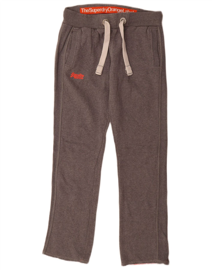 Damskie spodnie dresowe Superdry UK 10, małe, szare, bawełniane
