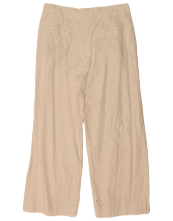Marks & Spencer Damskie spodnie chino z wysokim stanem UK 14 Large W34 L27 Off Wh