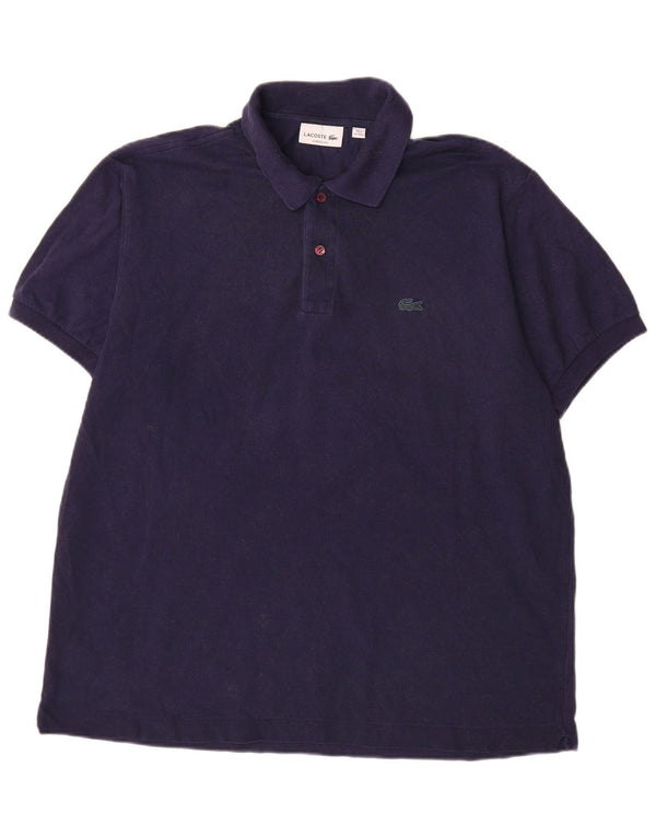 Męska koszulka polo Lacoste o klasycznym kroju, rozmiar 7, 2XL, granatowa, bawełniana