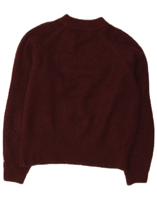 Marks & Spencer Damski sweter z okrągłym dekoltem, UK 10, mały, bordowy