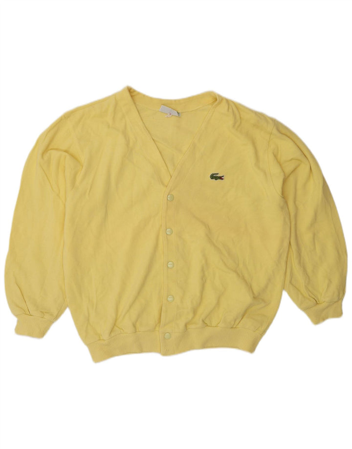 Lacoste Męska bluza dresowa, rozmiar 3, mała, żółta bawełna