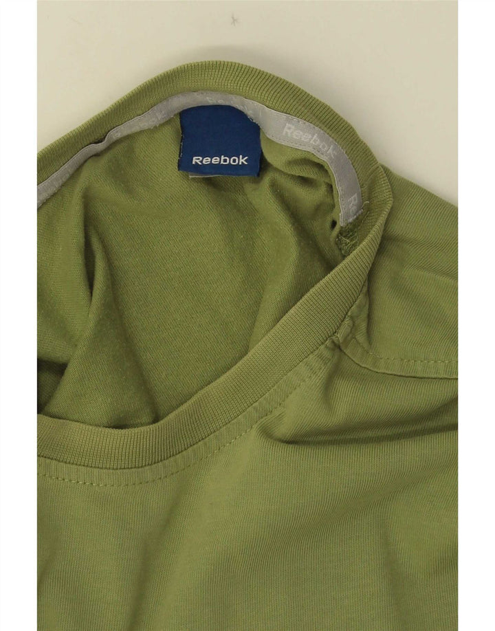 T-shirt męski Reebok Top, średnio zielony, bawełniany