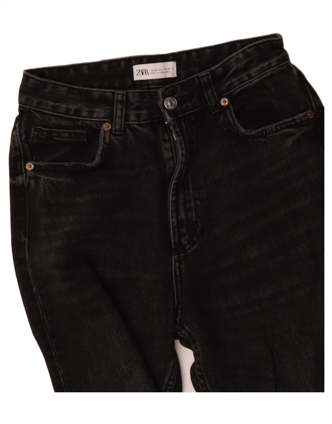 Damskie jeansy Bootcut Zara z wysokim stanem EU 36 XS W26 L31 czarne