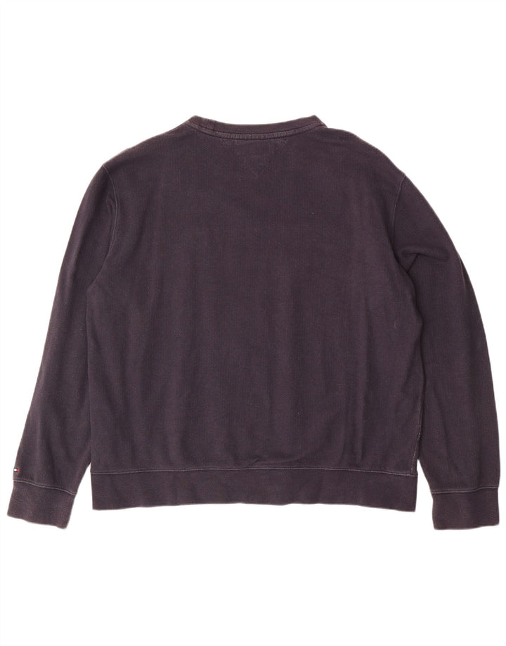 Męski sweter z grafiką TOMMY HILFIGER 2XL, granatowy, bawełniany