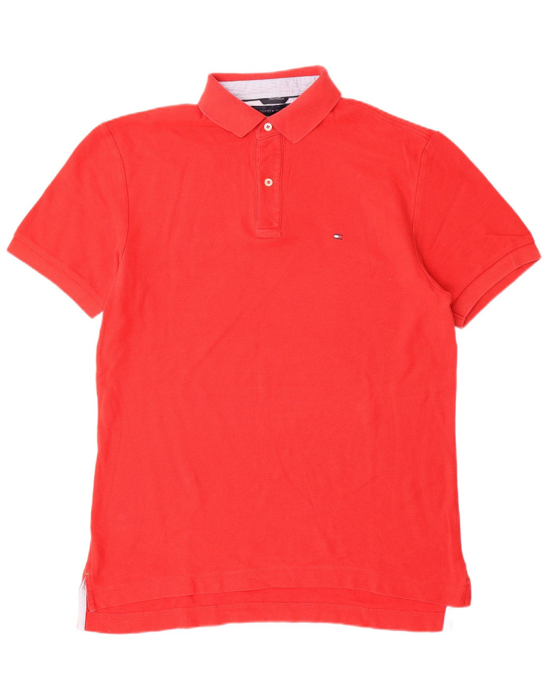 Męska koszulka polo TOMMY HILFIGER, bawełniana, w kolorze średnio czerwonym
