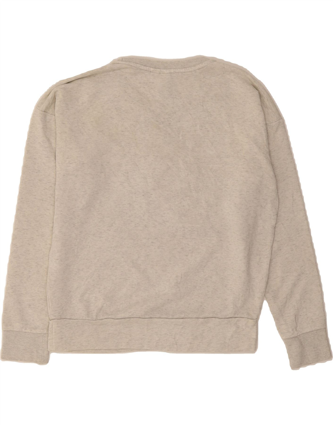 ADIDAS Womens Graphic Sweatshirt Jumper UK 14 Large Grey Vintage Adidas and Second-Hand Adidas from Messina Hembry 