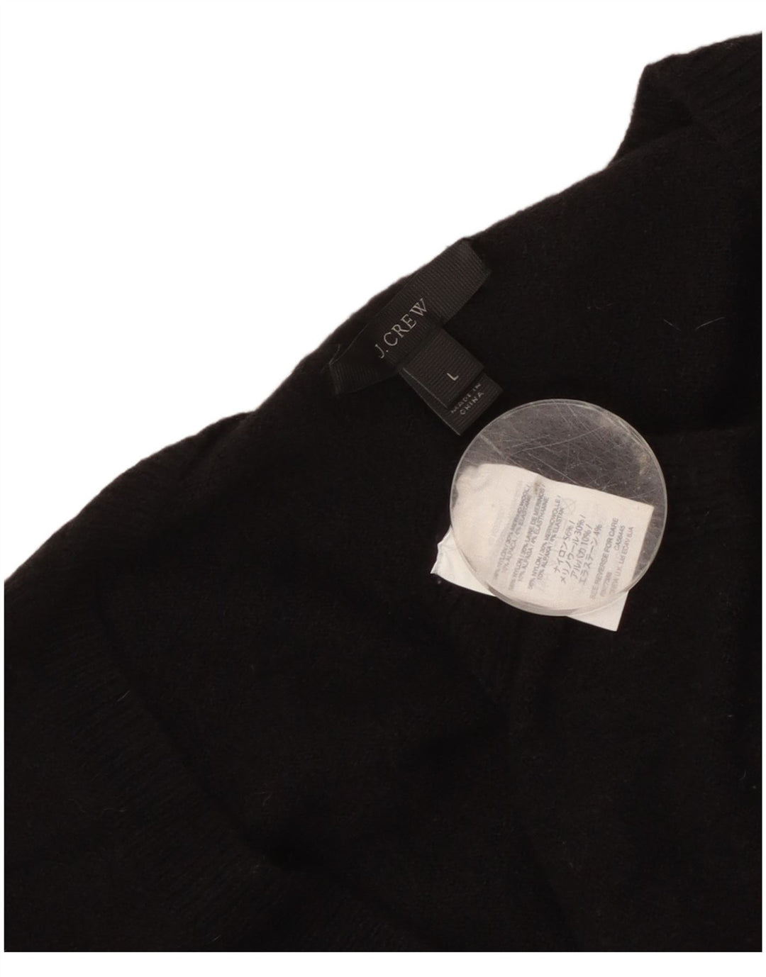 Damski sweter J. Crew z dekoltem w kształcie litery V, UK 16, duży, czarny nylon