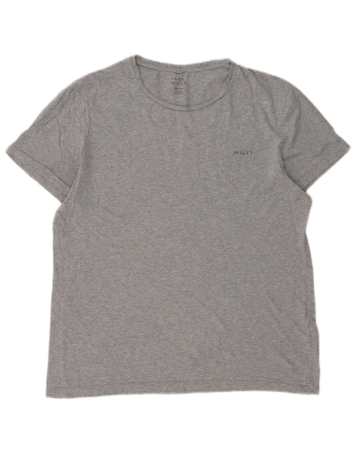 T-shirt męski Jack Wills, średnioszary, bawełniany w cętki