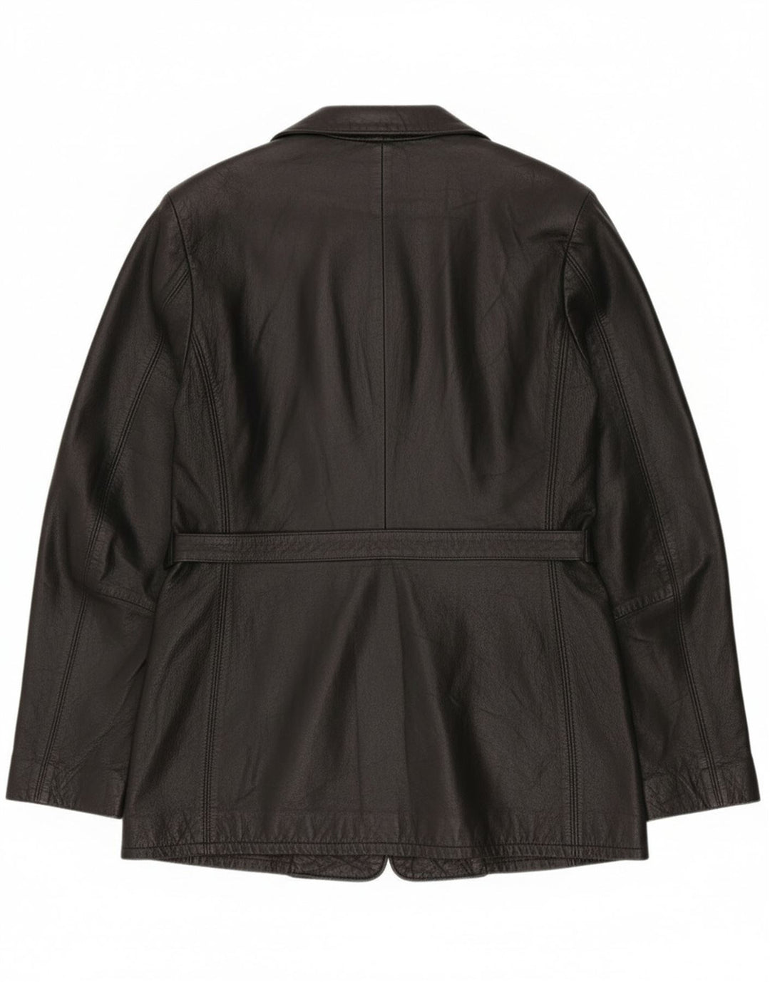 Damska kurtka skórzana Vagabond UK 16, duża czarna skóra