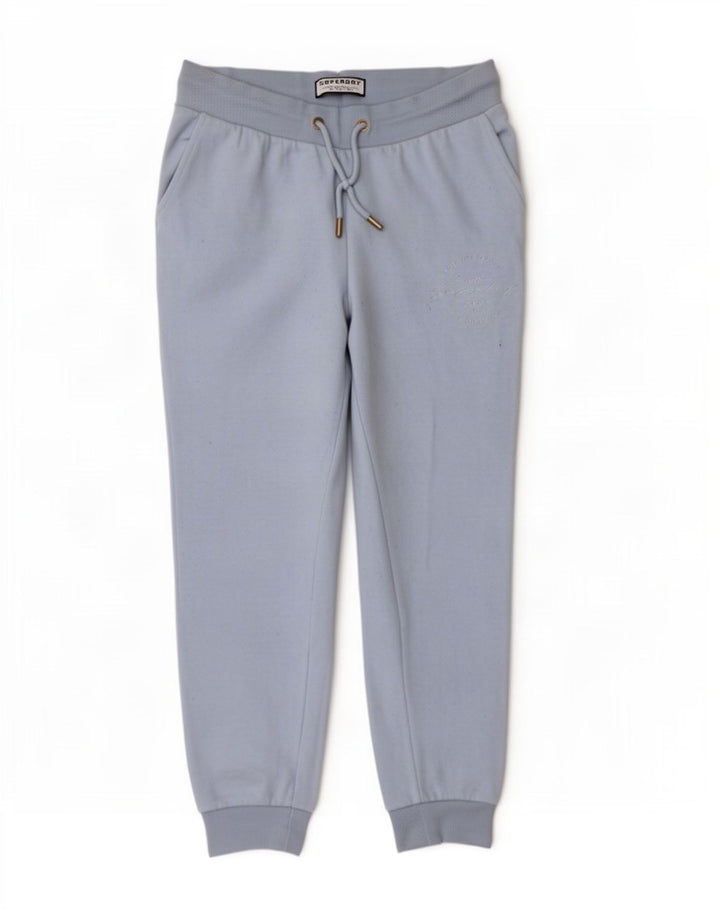 Damskie spodnie dresowe Superdry Joggers UK 14 Średni niebieski, bawełniany