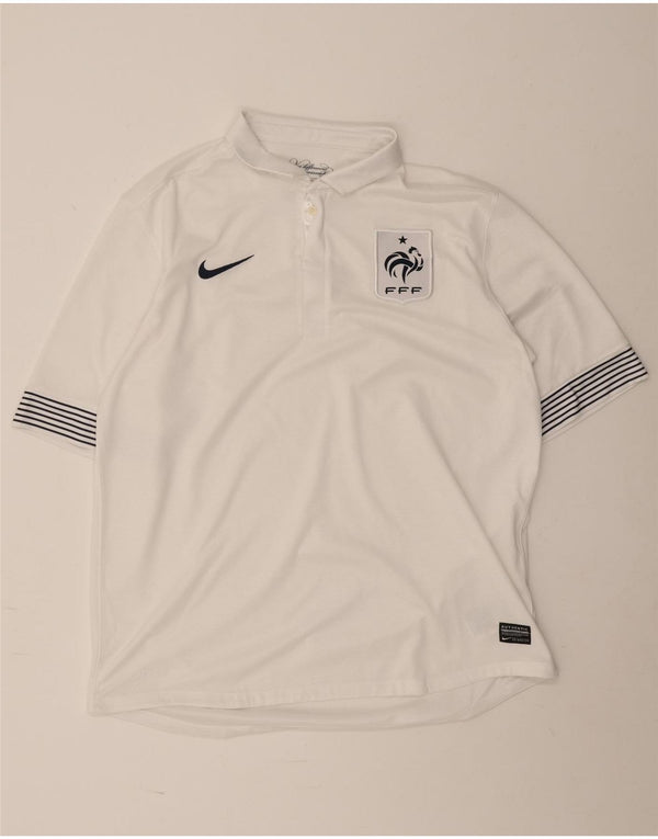 Męska koszulka polo Nike France National Rugby Graphic XL w białe paski