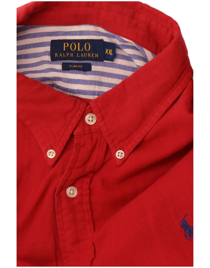 Koszula męska slim fit RALPH LAUREN 2XL czerwona