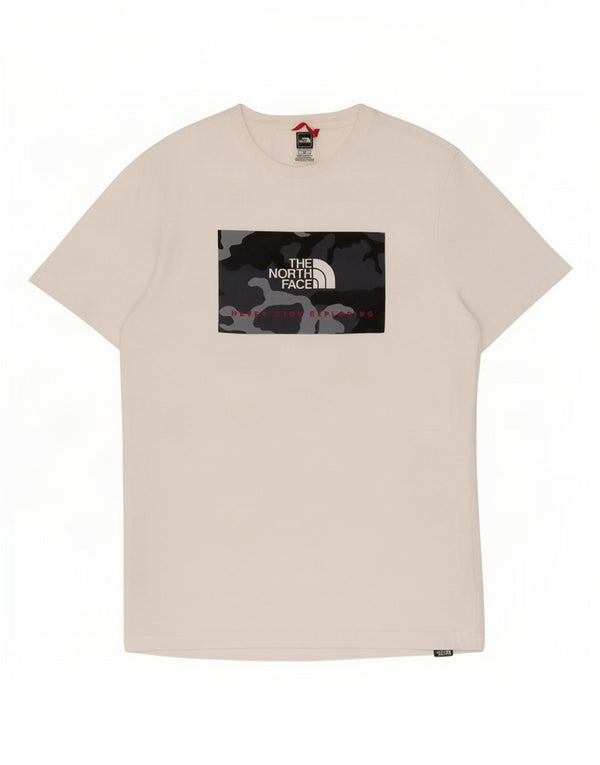 Męski T-shirt z grafiką The North Face, mały, biały, bawełniany