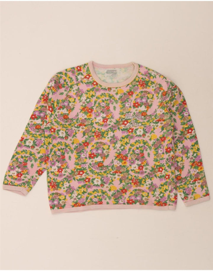 OLMES CARRETTI Womens Sweatshirt Jumper UK 14 Medium Multicoloured Vintage Olmes Carretti and Second-Hand Olmes Carretti from Messina Hembry 