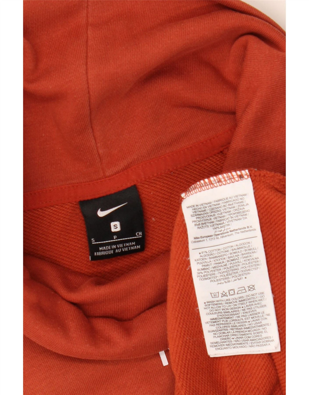 Damska bluza Nike Graphic z wywijanym dekoltem, UK 10, mała, pomarańczowa bawełna