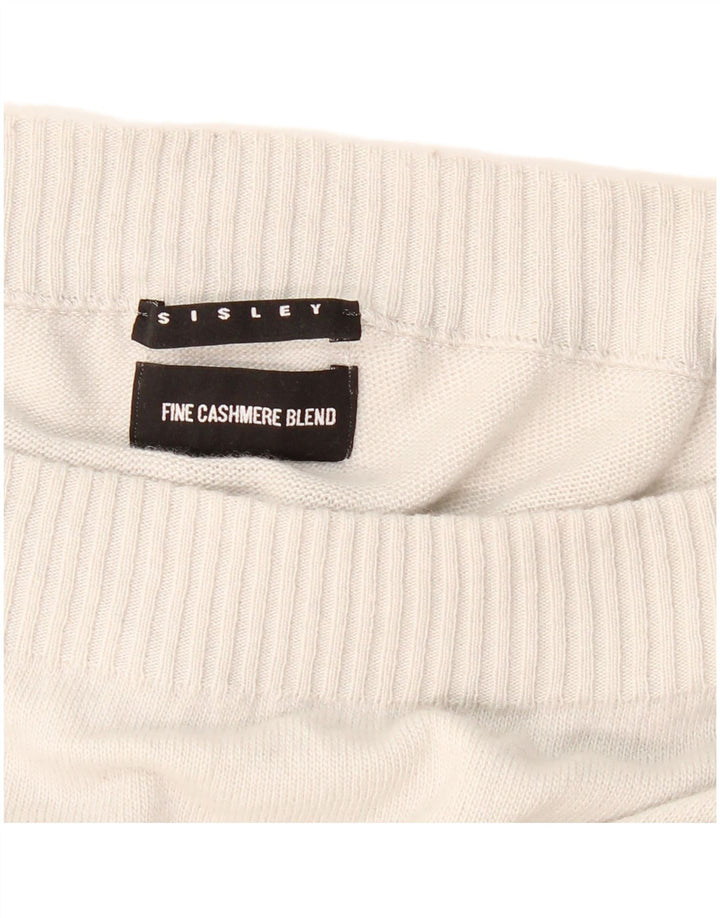 Damski sweter SISLEY z dekoltem w łódkę w kształcie skrzydła nietoperza, UK 10, mały, szary poliamid