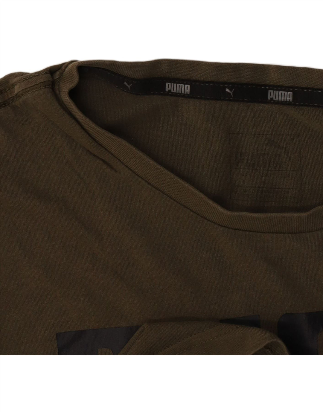 Męski T-shirt z grafiką Puma, duży, khaki