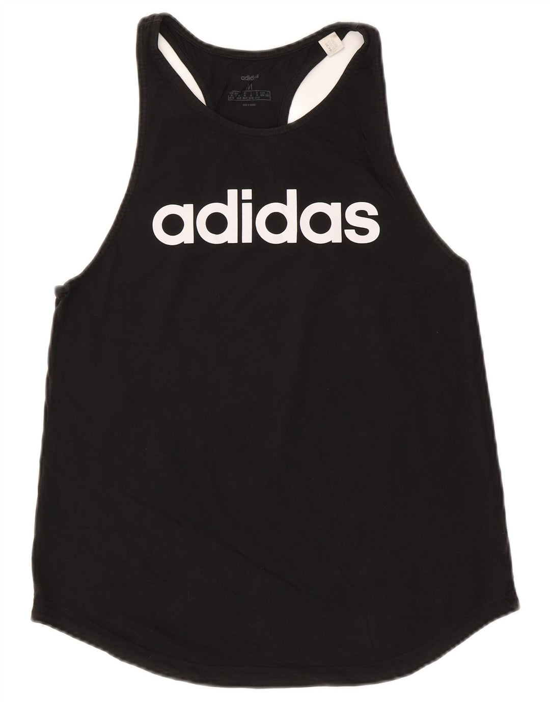 Damski top ADIDAS z grafiką, UK 12/14, średni czarny, bawełniany