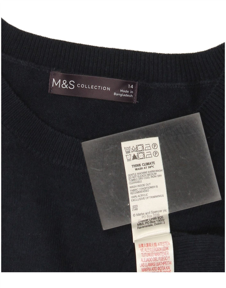 Marks & Spencer Damski sweter z dekoltem w łódkę, UK 14, duży, wielokolorowy