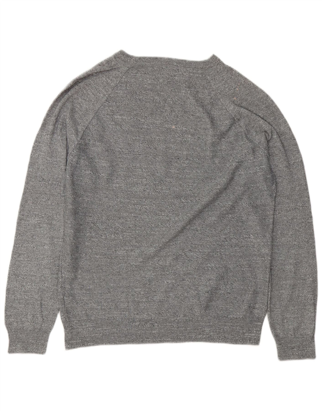 Męski sweter J. Crew z okrągłym dekoltem, średnioszary, bawełniany w plamki