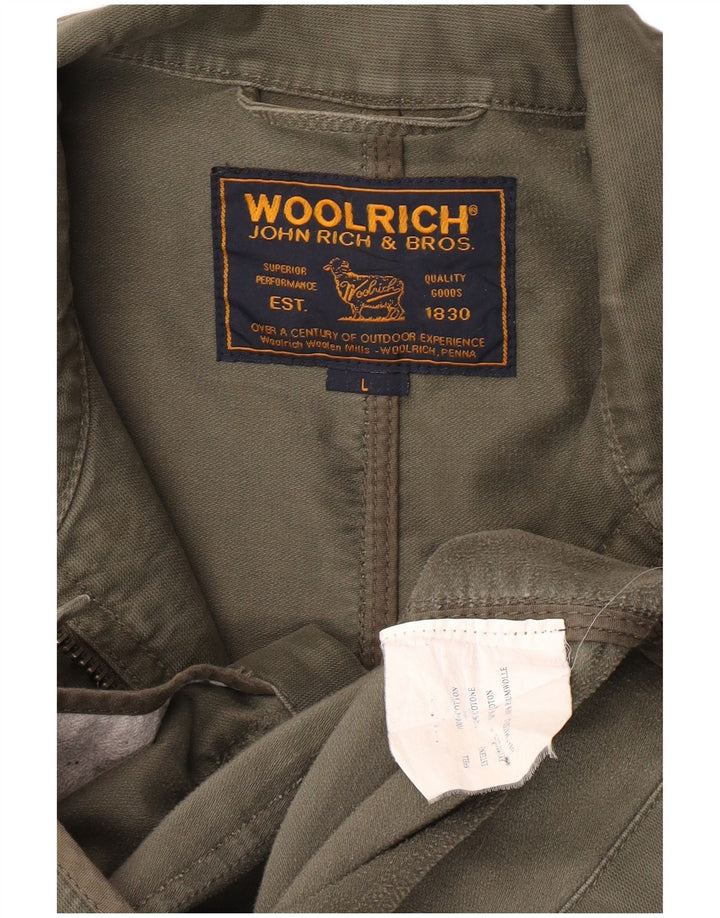 Męska kurtka wojskowa Woolrich UK 40, duża, bawełniana khaki