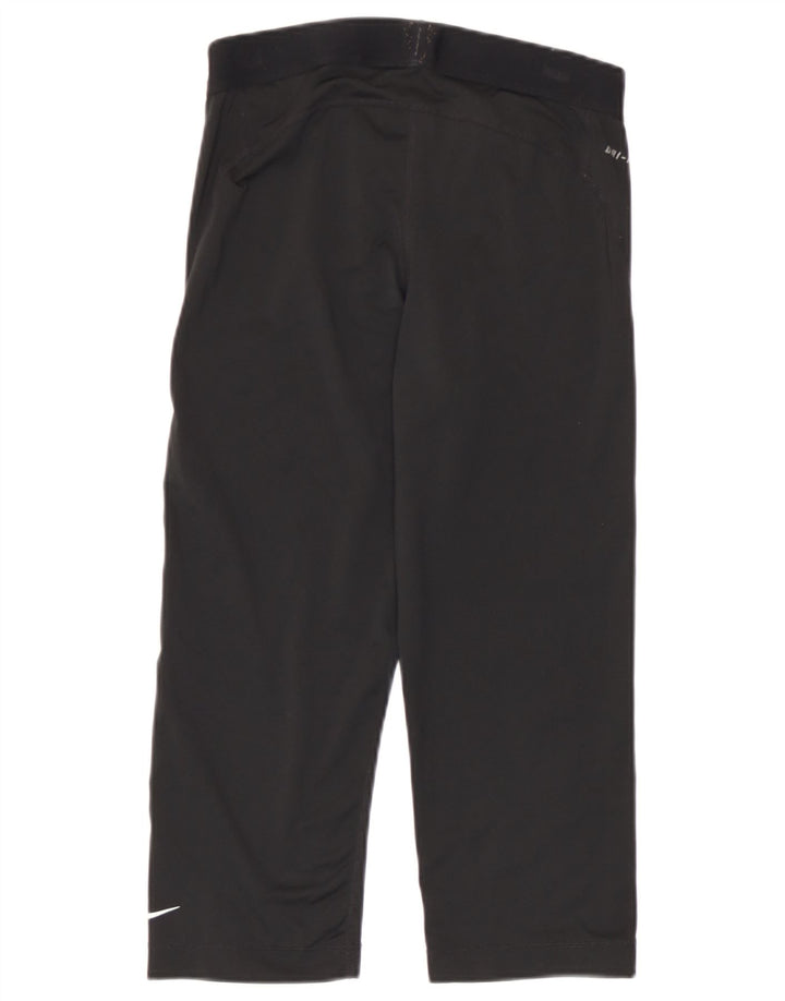 Damskie legginsy Nike Dri Fit Graphic Capri UK 12, średni czarny poliester