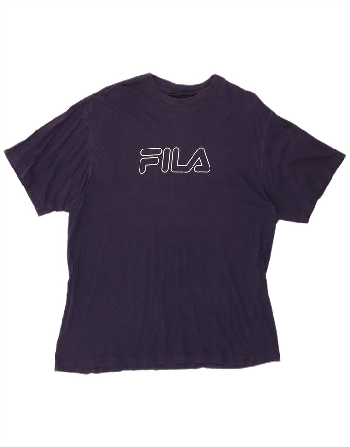 Męska koszulka z grafiką FILA Top XL granatowa
