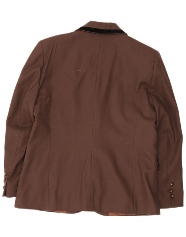 Dorene Damska marynarka zapinana na 2 guziki UK 18 XL, brązowa, nowa wełna
