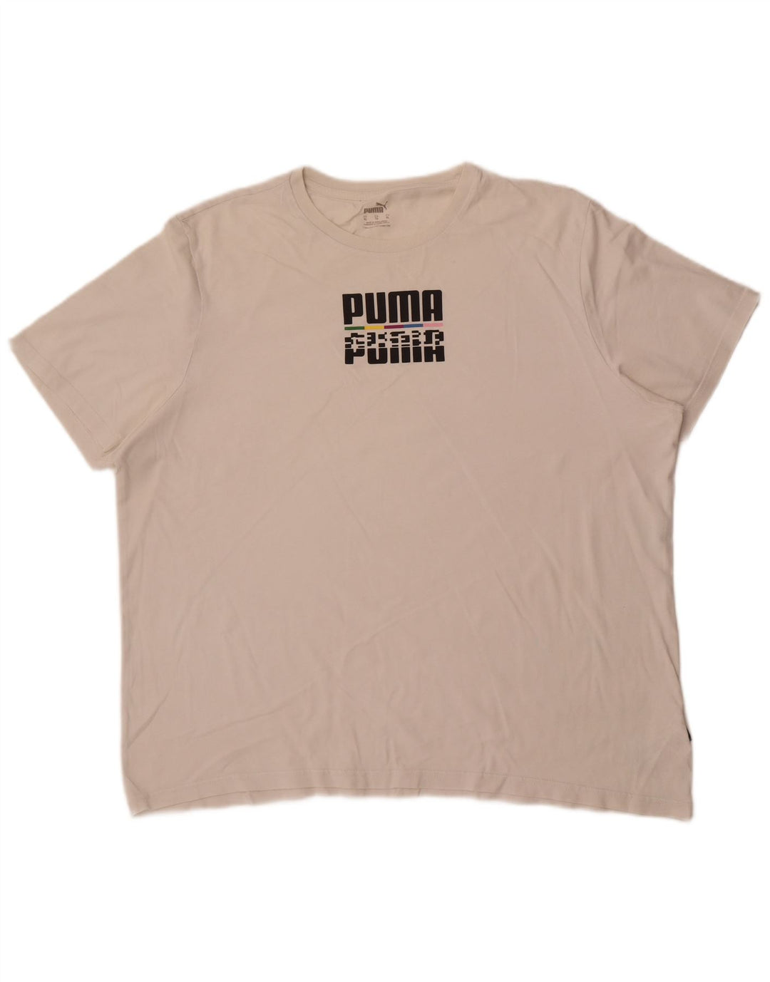 Męska koszulka z grafiką Puma, góra XL, biała bawełna