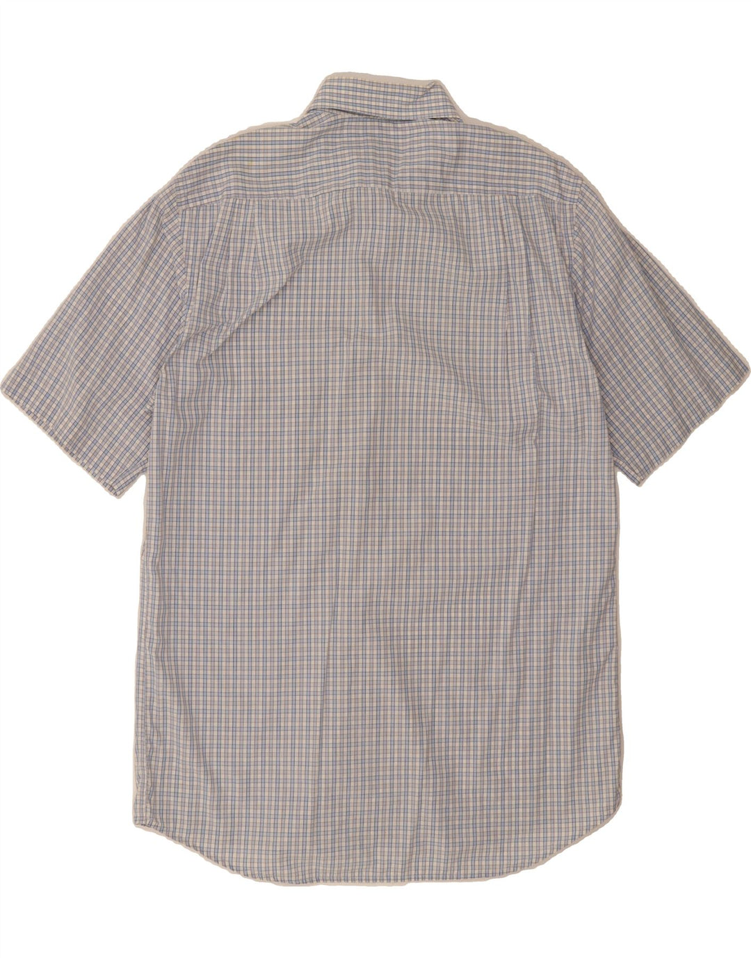 HUGO BOSS Mens Short Sleeve Shirt Size 39 15 1/2 Medium Blue Check Vintage Hugo Boss and Second-Hand Hugo Boss from Messina Hembry 