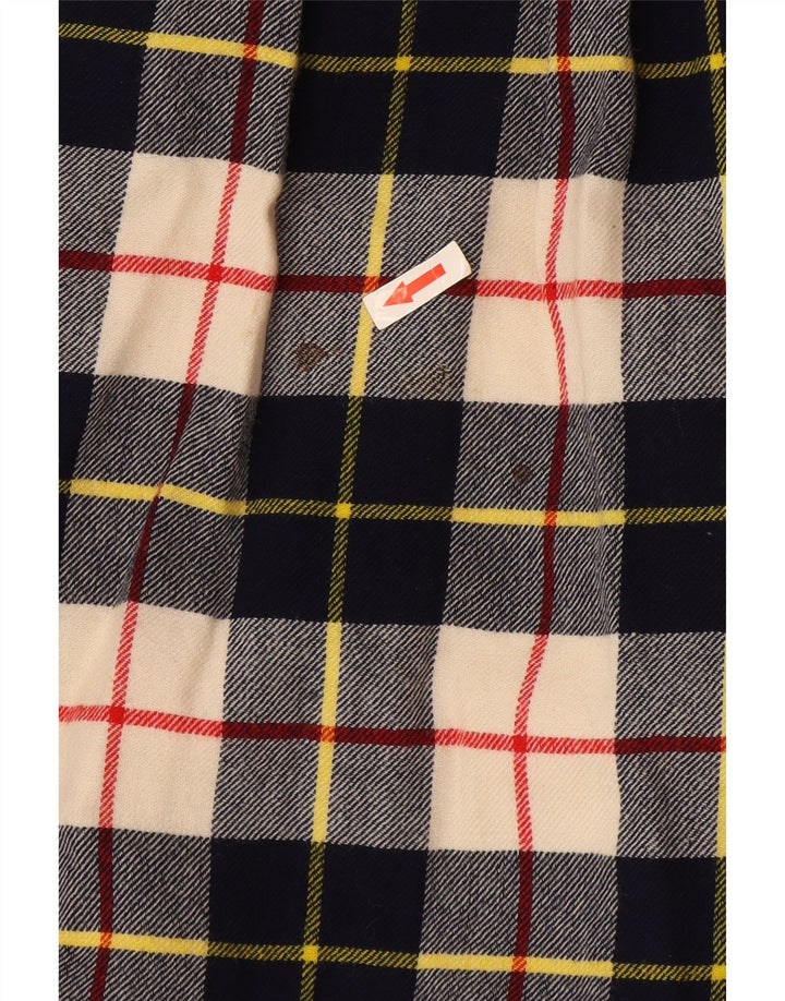 Spódnica plisowana damska Kuhn IT 44 Medium W30 Granatowa wełniana kratka