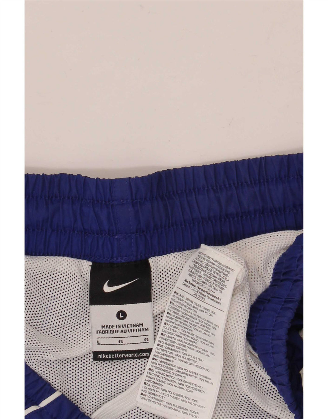 Męskie spodenki sportowe Nike Graphic, duże, niebieskie, poliestrowe