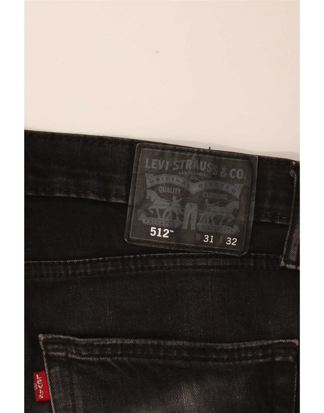 Męskie jeansy slim zwężane Levi's W31 L32, czarna bawełna