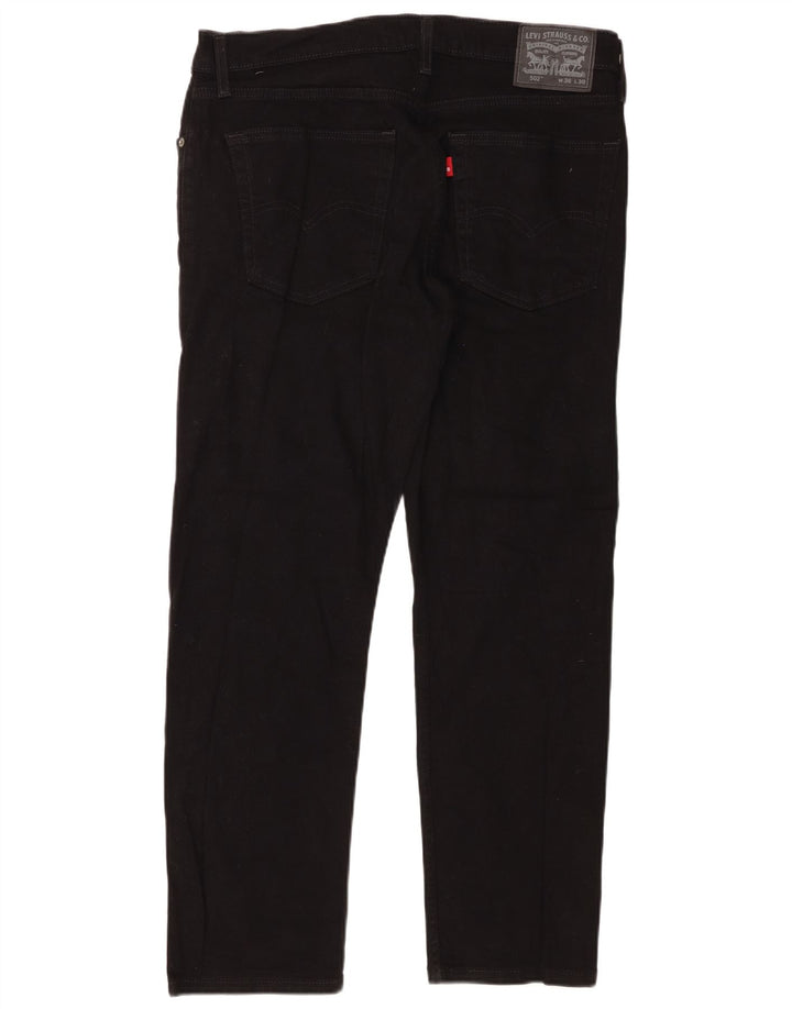 Męskie jeansy Levi's 502 Tapered W36 L30 Czarna bawełna