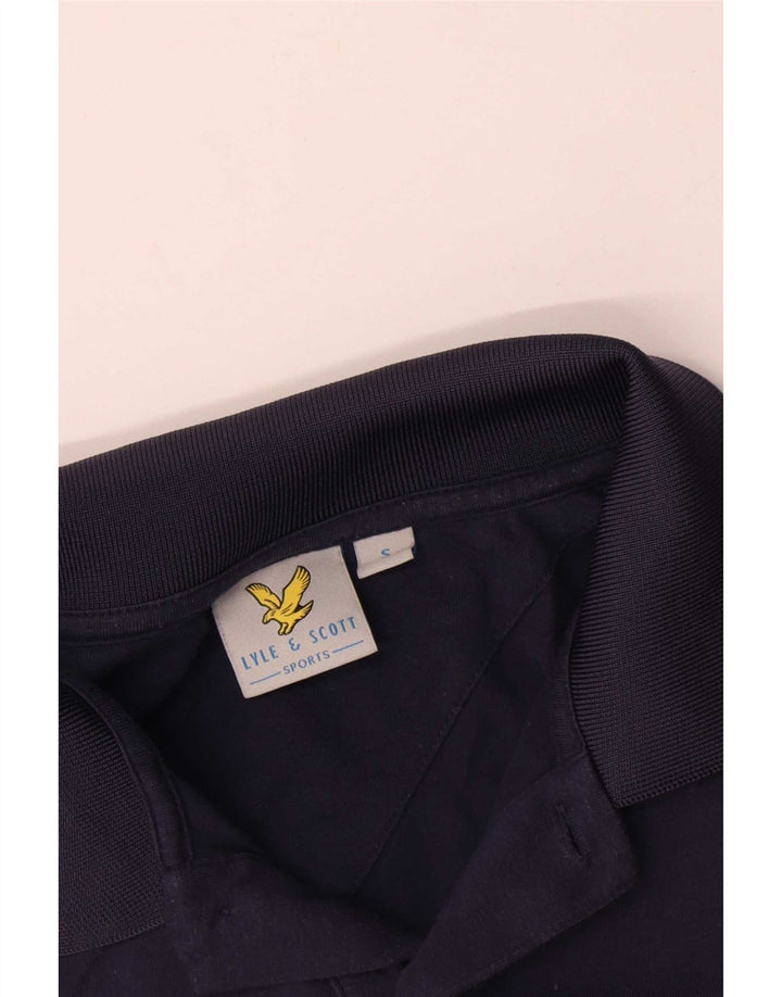Męska koszulka polo Lyle & Scott, mała, granatowa, bawełniana