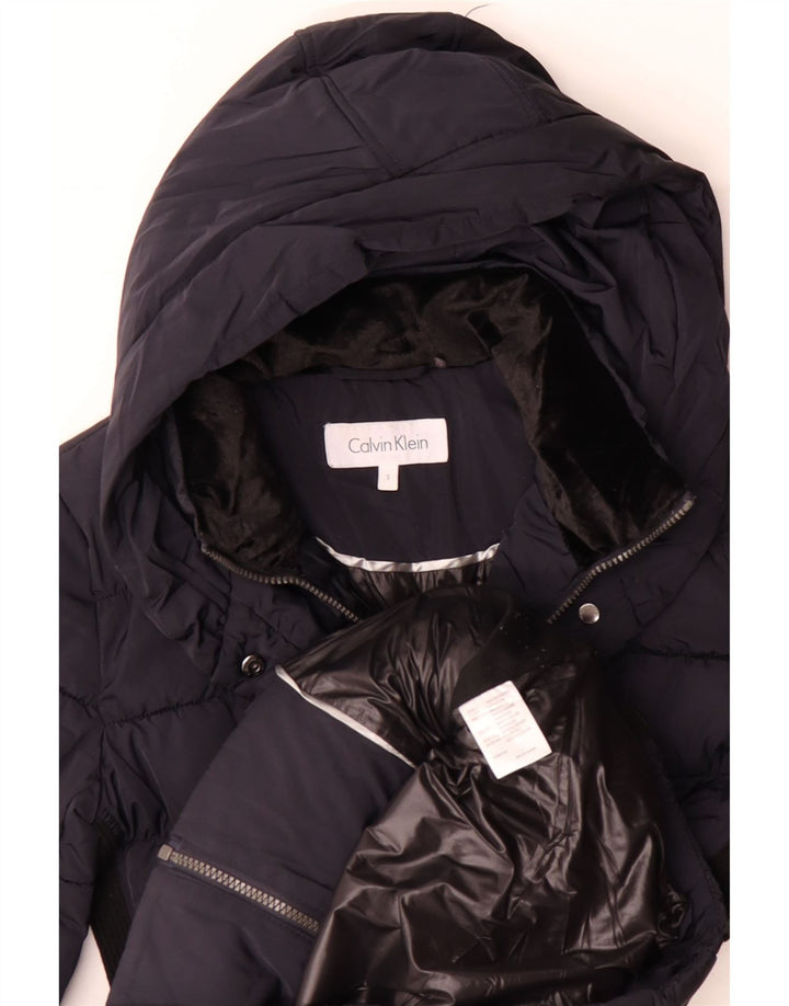 CALVIN KLEIN Damski płaszcz oversize UK 10, mały, granatowy