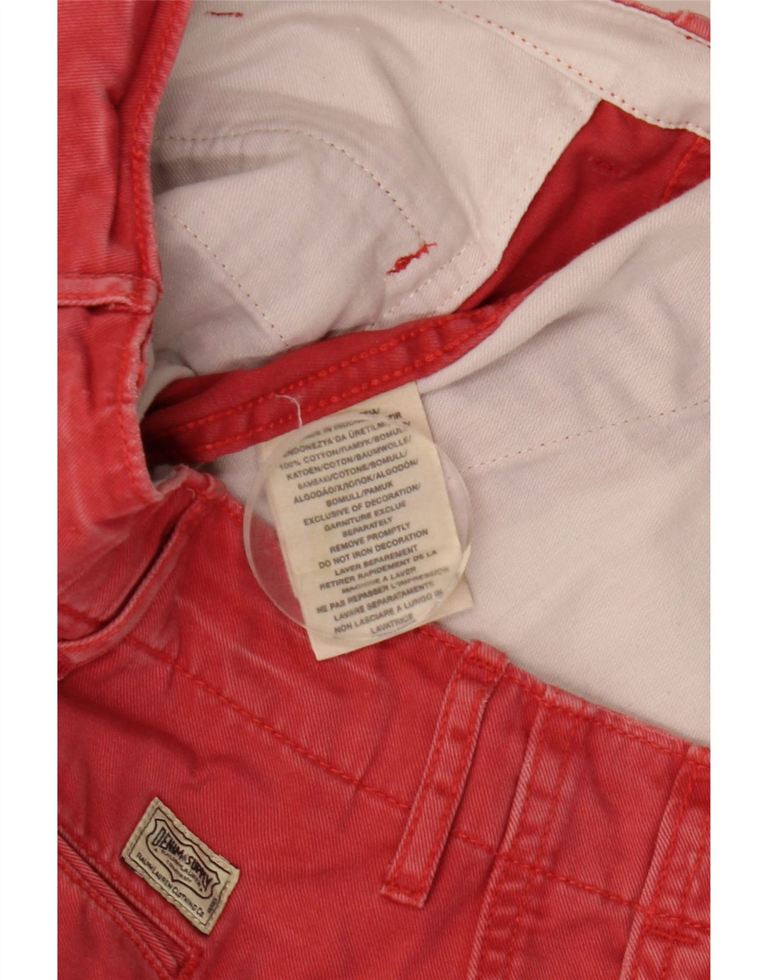 Męskie spodenki Chino Ralph Lauren Denizen W32 Średnio-czerwona bawełna