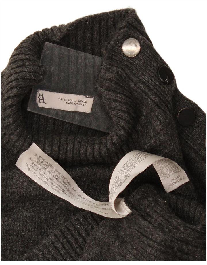 Damski sweter oversize z krótkim rękawem Zara UK 10 Small Grey